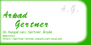 arpad gertner business card